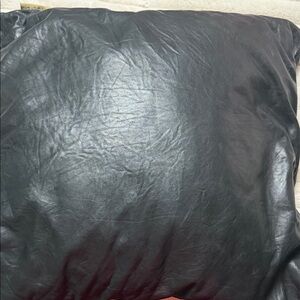 Luxurious Black Leather Accent Pillow